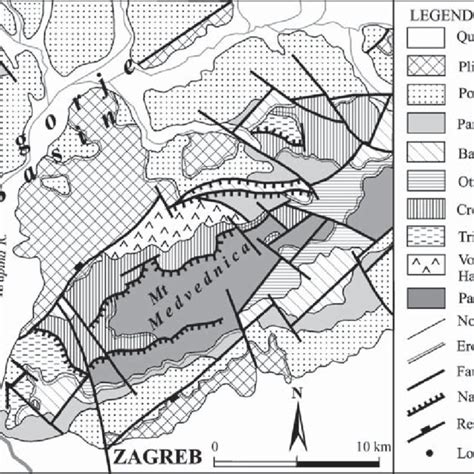 Geological Sketch Maps Of Hrvatsko Zagorje And Mt Medvednica With