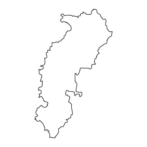 Premium Vector Chhattisgarh State Map Administrative Division Of