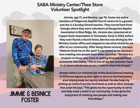 Southeast Alabama Baptist Association Volunteer Spotlight