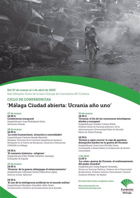 Fundaci N Unicaja Organiza En M Laga Un Ciclo De Conferencias Que