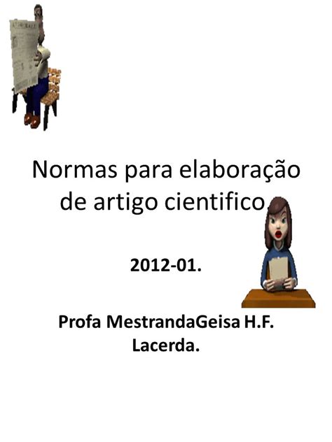 Normas para elaboração de artigo cientifico ppt carregar