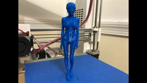 Time Laps 3d Printing Sexy Cyborg In Blue Youtube