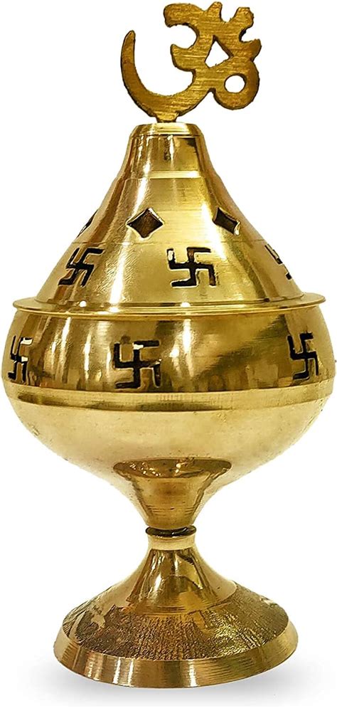 Satvik Brass Oil Lamp Akhand Jyot Diya Deepak Om India Ubuy