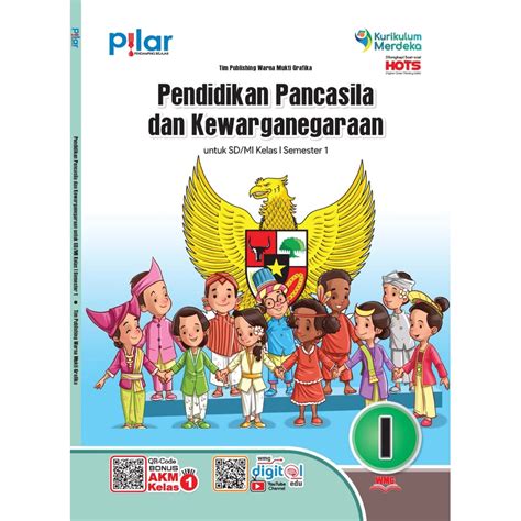 Jual Buku Pendamping Siswa SD MI PPKN Kelas 1 Kurikulum Merdeka