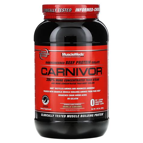 Carnivor Bioengineered Beef Protein Isolate Vanilla Caramel 1 95 Lbs