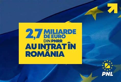 PNL 2 7 milioane de euro din PNRR au intrat în România Se întâmplă