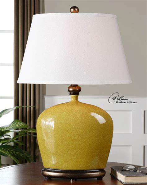 Geraldine Yellow Table Lamp by Uttermost - 28" | Yellow table lamp ...