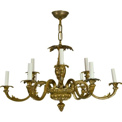 Vintage Brass French Baroque Chandelier : The Old Light Warehouse ...