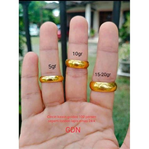 Jual Cincin Golden Belah Rotan Replika Emas 24k Persis Seperti Emas