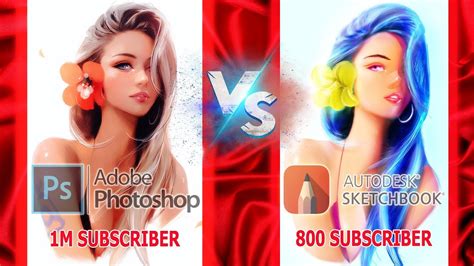 I Followed Ross Draws Tutorial Photoshop Vs Autodesk Sketchbook Youtube