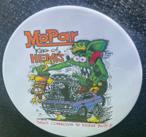 Mopar King Of Hemi Magnet Button Ed Roth S Rat Fink