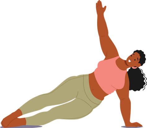 Best Empowered Plus Size Woman Character Gracefully Practicing Yoga