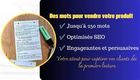 Je Vais R Diger Vos Fiches Produits Optimis Es Seo Par Webplume