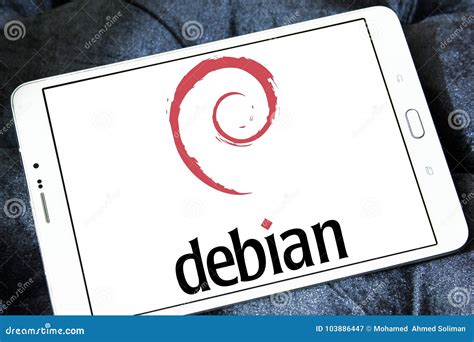 Logotipo Do Sistema Operacional Do Computador De Debian Fotografia