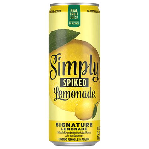 Simply Spiked Beer Signature Lemonade 24 Fl Oz Beer Wine Spirits