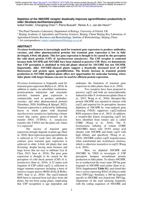 Pdf Depletion Of The Nb Core Receptor Drastically Improves