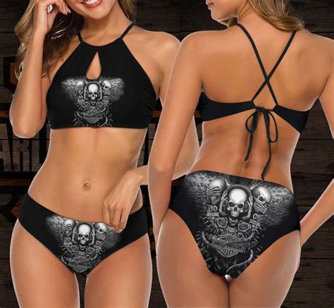 Harley Davidson Bikini Design D Full Printed Sizes S Xl A