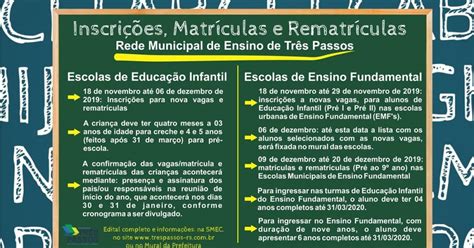 Smec Lança Edital Para Inscrições Matrículas E Rematrículas Da Rede