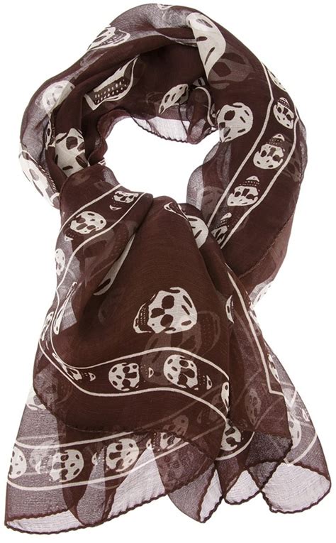 Alexander McQueen Skull Print Scarf, $225 | farfetch.com | Lookastic