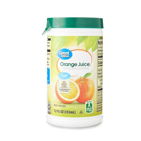 Great Value Frozen Orange Juice Fl Oz Walmart