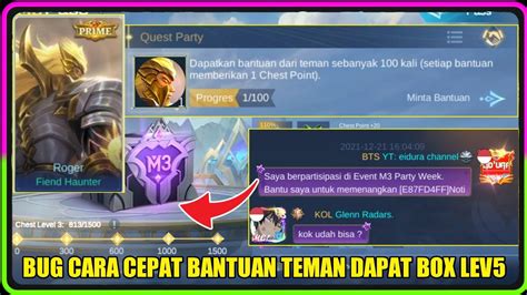 Bug Cara Cepat Selesaikan Misi Bantu Teman Event M Party Week Buata