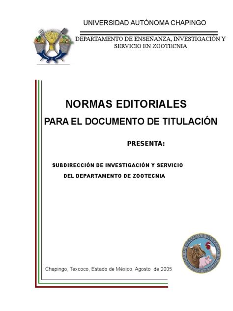 Normas Editoriales Del Documento De Titulación Pdf Comillas