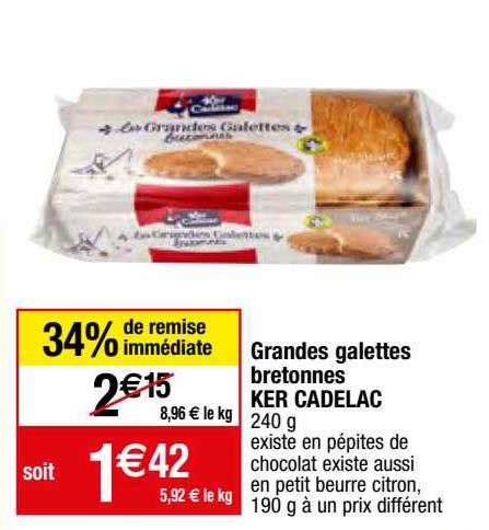 Offre Grandes Galettes Bretonnes Ker Cadelac Chez Migros France