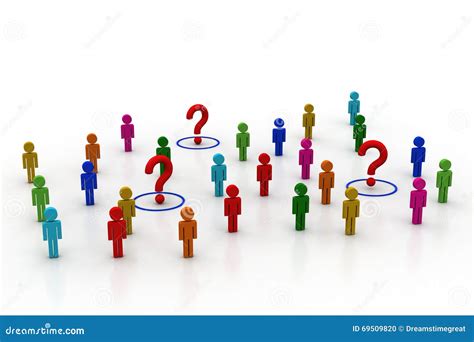 3d People With Question Mark Stock Illustration Illustration Of Group