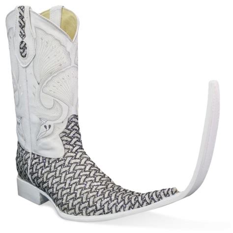 Jugo Boots® 4035 Botas De Hombre Tribal Bordado Escala Plata 20 Cm