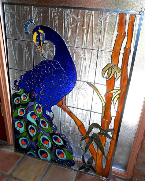 Stained Glass Window Panel Regal Peacock X I Can Make One For