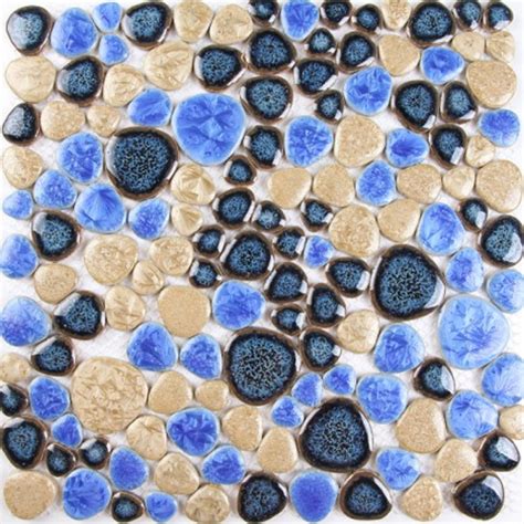 Tile Stories, Ideas and Pictures: Porcelain pebble tile backsplash heart-shaped ceramic tile ...