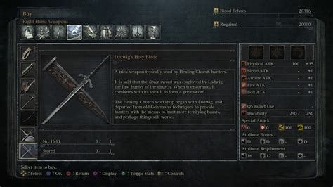 Bloodborne Weapons Ludwigs Holy Blade Location And Stats