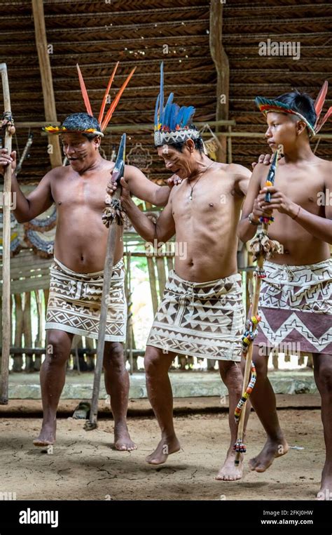 Indigenous Bora Tribe Of The Peruvian Amazon Stock Photo Alamy