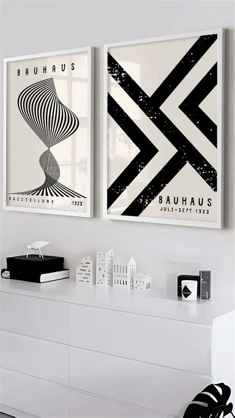 Bauhaus Printable Poster Set Of Mid Century Modern Print Set Digital