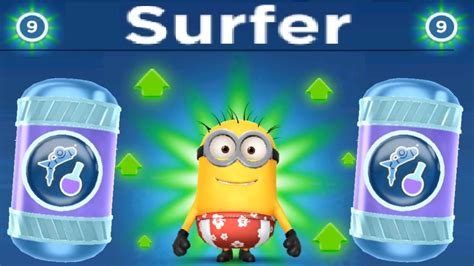 Surfer Despicable Me Minion Rush 2021 Level Up Costume Fullscreen