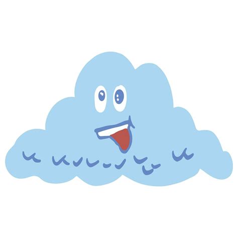 Crazy Face Cute Cloud illustration ,good for graphic design resources ...