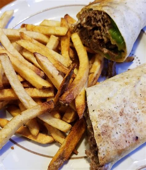 It S Friday Which Means Mama Daughter Date Night Out Philly Cheese Steak Wrap With Fries Most