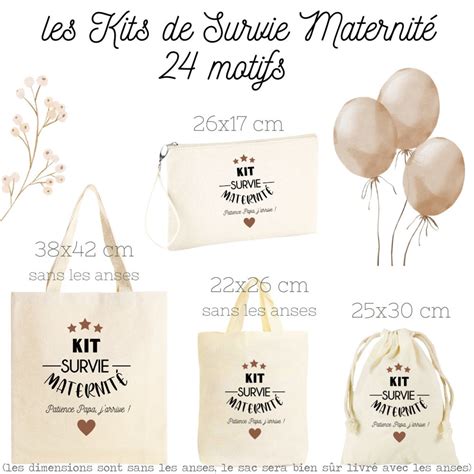 Kit de Survie pour la maternité Tote Pochette zippée sac ou pochon