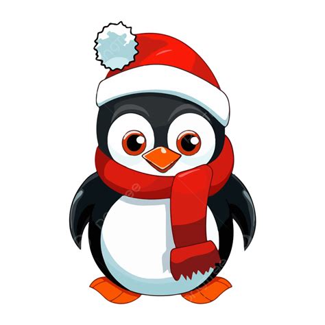 Lindos Ping Inos En Navidad Vector Png Dibujos Lindos Pinguinos