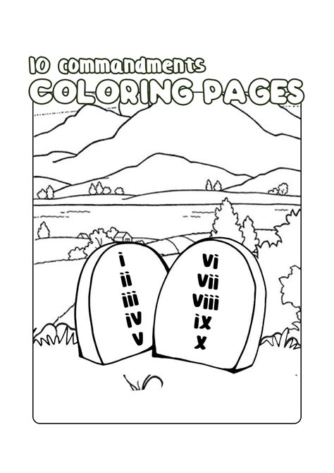 Ten Commandments Tablets Blank Coloring Pages Coloring Pages