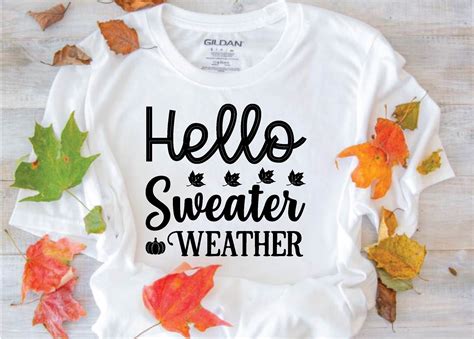 Hello Sweater Weather Svg Design Graphic By Craftstore Creative Fabrica