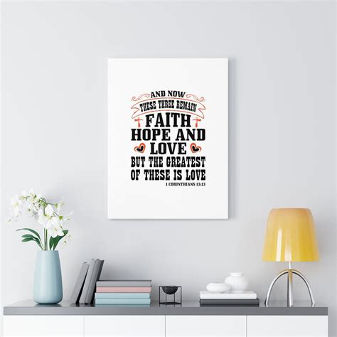 Trinx Faith Hope Andlove 1 Corinthians 1313 Christian Wall Art Bible