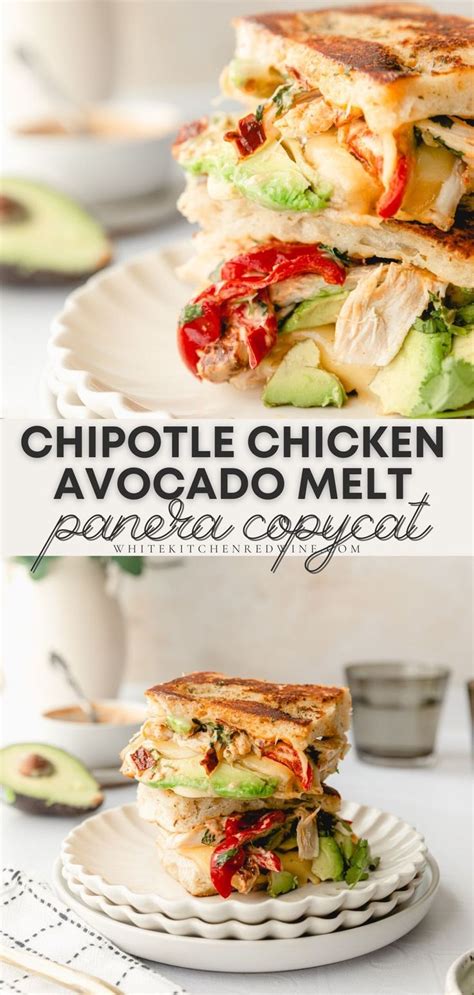 Easy Copycat Panera Chipotle Chicken Avocado Melt Recipe Yemek Tarifi