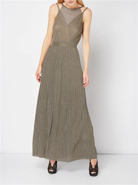 M Missoni Strickkleid Mit Effektgarn Metallic Beige Online Kaufen