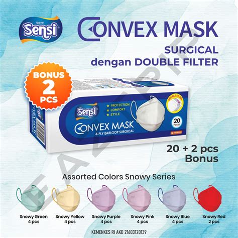 Jual Masker Sensi Convex Mask Kf Ply Double Filter Shopee Indonesia