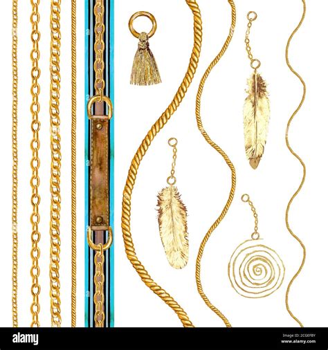 Gold Chains Cut Out Stock Images And Pictures Alamy