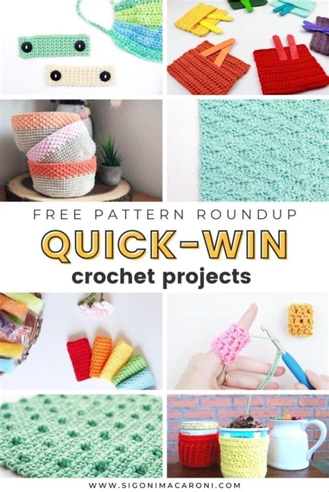 Small Quick Win Crochet Projects Free Pattern Roundup Sigoni Macaroni