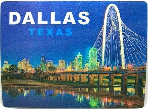 Dallas Texas Skyline with Bridge Montage 3D Postcard