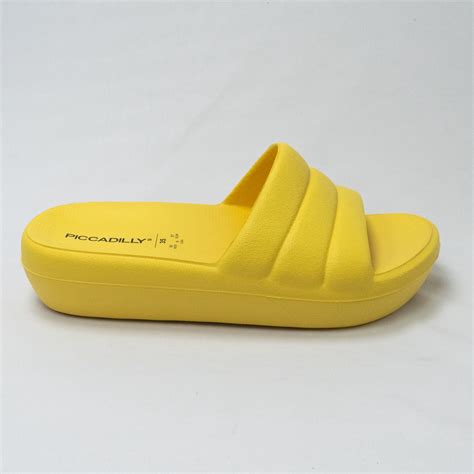 Chinelo Piccadilly C222001 22 Fun MarshMallow Slide Amarelo Submarino