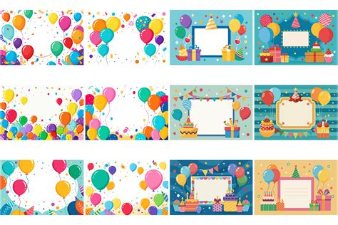 Birthday Party Invitation Card Bundle Graphic by MH Creation House ...